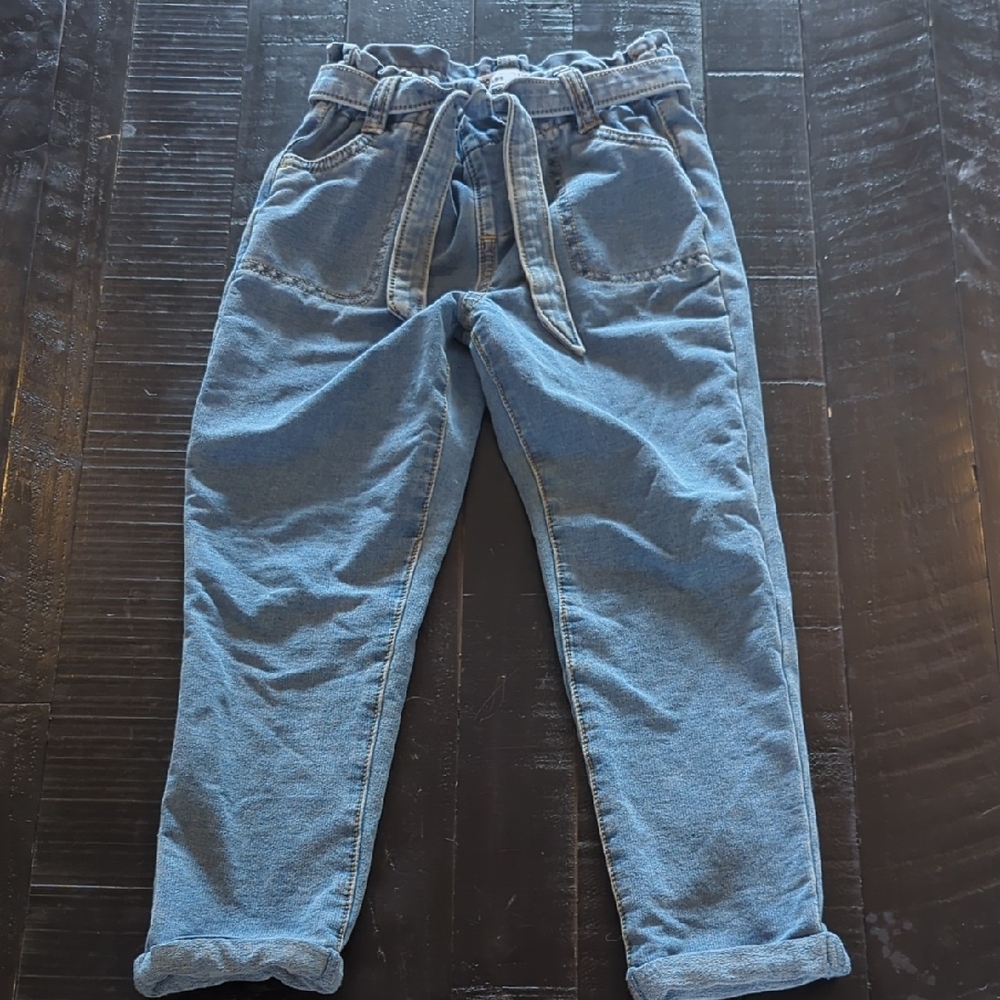 Girls Paper Bag Waist Jeans